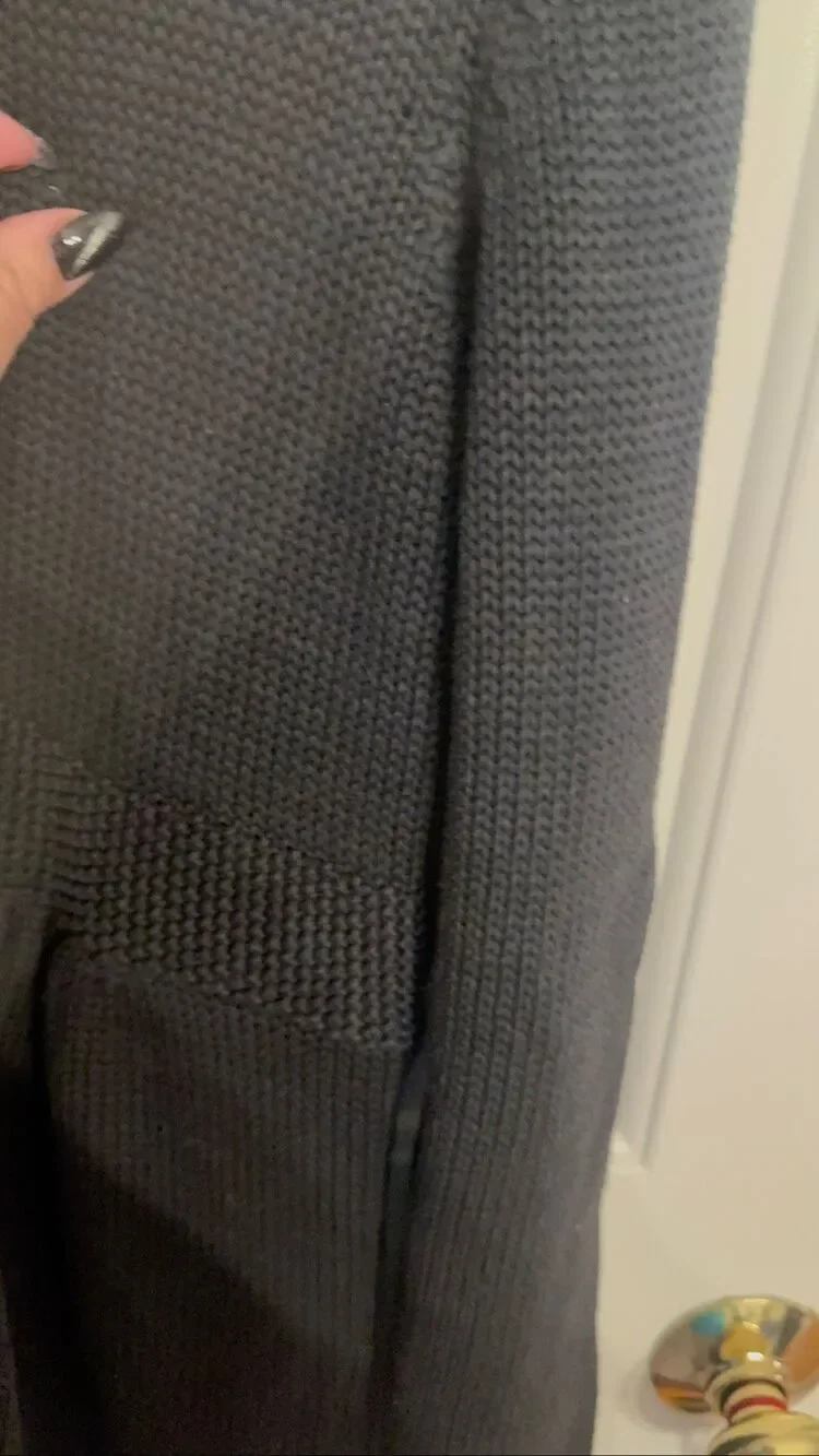 Boden Gray Long Line Snap Button Cardigan Sweater sz 10 EUC